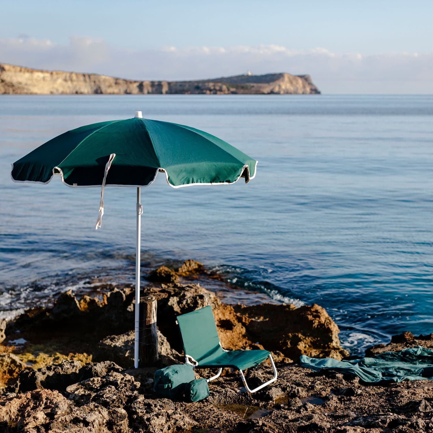 Menorca Beach Umbrella - S022 Teal Blue