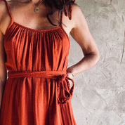 Mia Long Dress - Women - DS Double Saloo - S051 Terracotta - n°74 E - Shop - 7400000136400