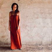 Mia Long Dress - Women - DS Double Saloo - S051 Terracotta - n°74 E - Shop - 7400000136400