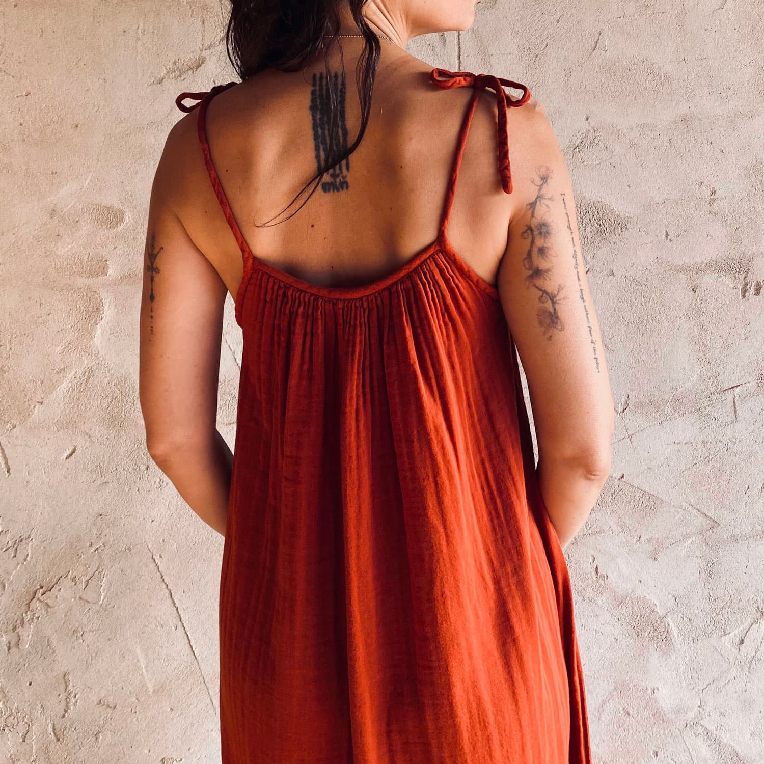 Mia Long Dress  - Women - DS Double Saloo - S051 Terracotta